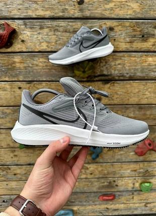 Літні кросівки чоловічі nike zoom pegasus 39 найк зум пегасус 39 текстиль сітка сірі