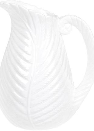 Ваза керамічна "лист папороті" 27.5 см, біла