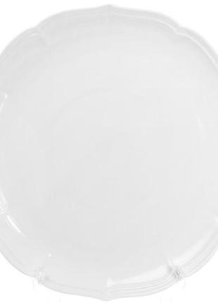 Набор 3 фарфоровые подставные тарелки "white prince-2" ø30см (белый фарфор)