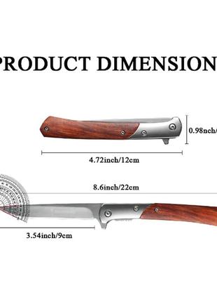 Ніж складний розкладний викидний з чохлом з еко шкіри на підшипниках.10 фото