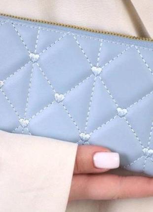Блакитний жіночий гаманець