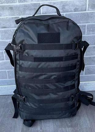 Тактичний штурмовий рюкзак 32л з виведенням гідросистеми чорний1 фото