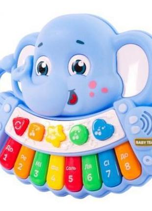 Розвивальна іграшка baby team піаніно музичне слоник (8630)