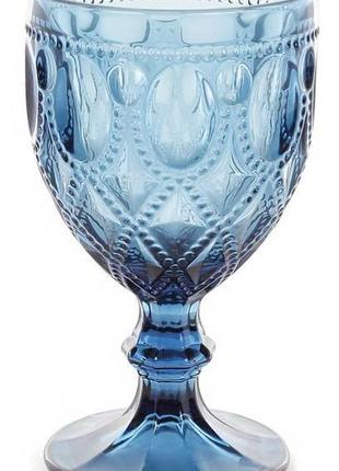 Набор 6 винных бокалов siena toscana 300мл, синее стекло