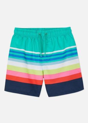 Детские пляжные шорты в разноцветную полоску primark