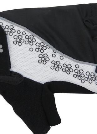 Женские перчатки для занятия спортом, велоперчатки crivit белые с черным3 фото