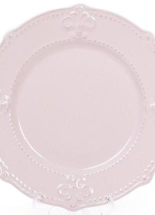 Набір 6 десертних тарілок leeds королівська лілія ø 21.5 см, рожеві