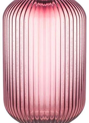 Ваза скляна ariadne "tulip dark pink" ø 18x28 см, темно-рожева