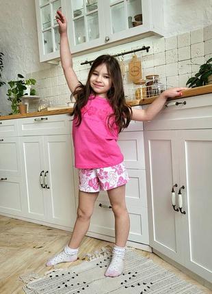Пижама повседневная для девочки майка и шорты primark хлопковая детская пижама для дома и сна
