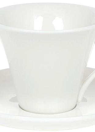 Чайно-кавовий набір "white city мінімал" 4 чашки 260 мл і 4 блюдця