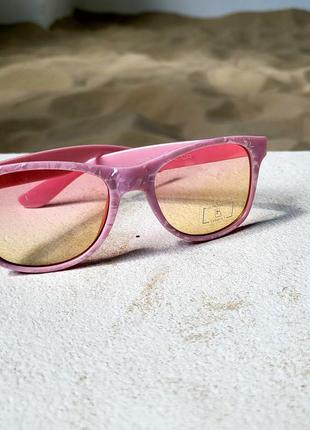 Детские солнечные розовые очки для девочки