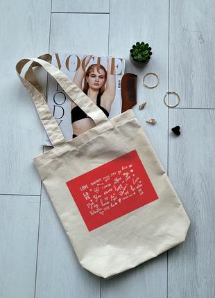 Компактна аксесуар сумка-шоппер із льону для щоденного використання, практична та зручна еко-сумка