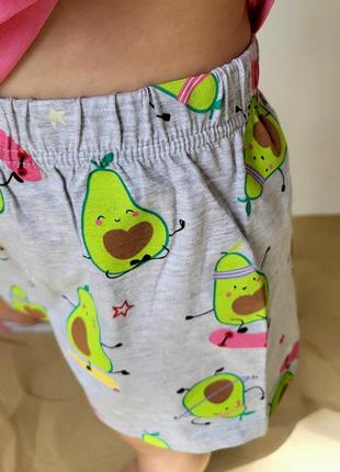 Дитяча трикотажна піжама з короткими рукавами та шортами primark бавовняна піжама для дівчинки на кожен день5 фото