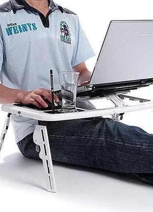 Стол-подставка для ноутбука e-table с охлаждением и регулировкой наклона и высоты7 фото