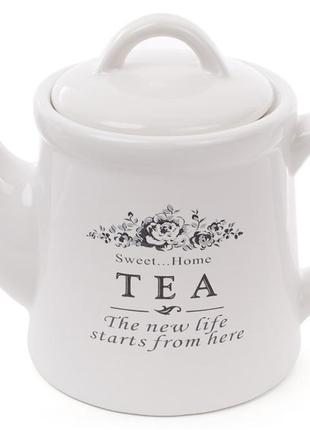 Чайник заварочный sweet home tea 1000мл, керамический