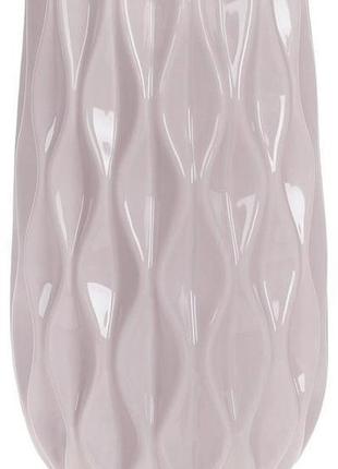 Ваза керамическая "stone flower леонор" 16x16x30см, светло-розовый