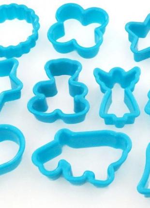 Набір 10 форм для вирубування печива fissman пластикові