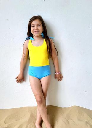 Дитячий патріотичний купальник на зав'язках суцыльний купальник для дівчинки