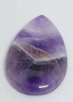 Аметист кулон с камнем аметист кабошон натуральный камень. 49*32*6 мм. индия!