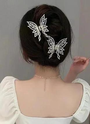 Заколочка краб затискач метелик заколка для волосся в стилі ретро-аксесуар затискач-метелик, русалка jifa, унікальна