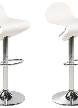 Комплект из 2 регулируемых барных стульев белого цвета liverpool