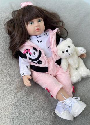 Лялька реборн 50 см велика з волоссям, малюк, пупс дівчинка реалістична reborn baby doll