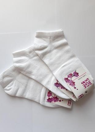 Набір 6 пар білі жіночі короткі шкарпетки polo поло 36-40р демісезонні короткі жіночі білі шкарпетки