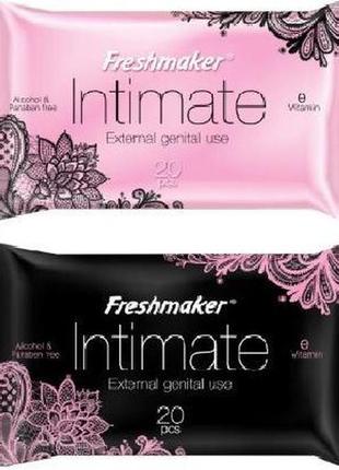 Влажные салфетки для интимной гигиены freshmaker intimate 20 шт (8697817871606)