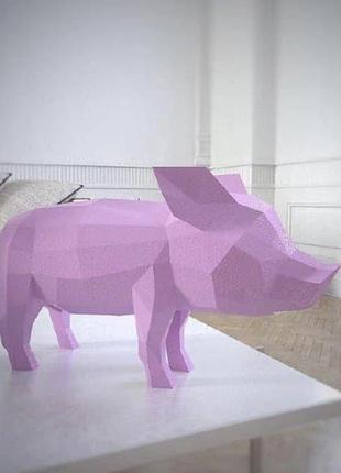 Paperkhan збірна модель фігура пазл свиня кабан орігамі papercraft 3d фігура розвиваючий набір антистрес