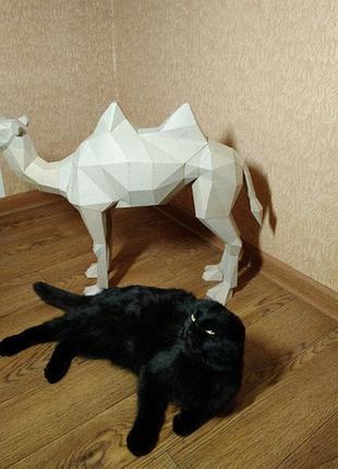Paperkhan збірна модель фігура пазл 3d фігура верблюд паперкрафт papercraft подарунковий набір іграшка сувенір