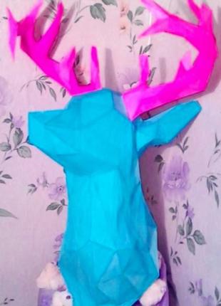 Paperkhan збірна модель фігура пазл 3d фігура олень паперкрафт papercraft подарунковий набір іграшка сувенір