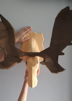 Paperkhan збірна модель фігура пазл 3d фігура лось паперкрафт papercraft подарунковий набір іграшка сувенір