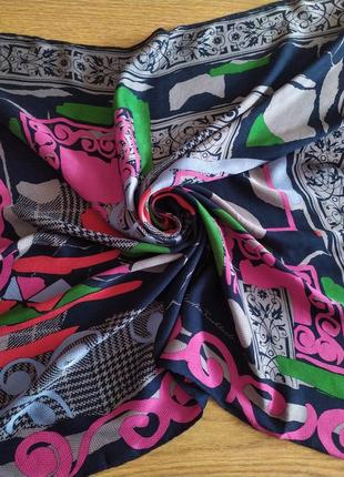 Christian fischbacher дизайнерский оригинальный винтажный шелковый платок