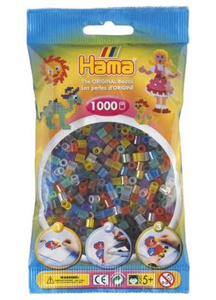 Набор для творчества hama кольорових намистин 1000 шт термомозаіка (207-53)