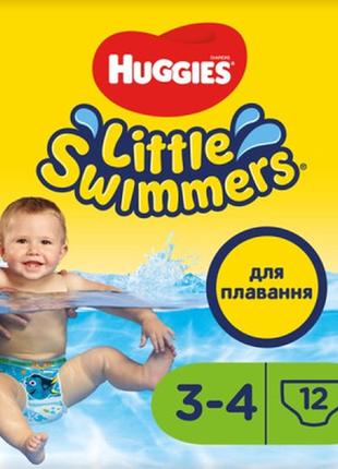 Подгузники huggies little swimmer 3-4 (7-15 кг) 12 шт (36000183399)