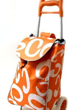 Тачка сумка с колесиками кравчучка 96см mh-1900 оранжевая