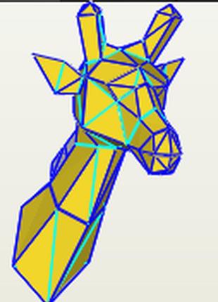 Paperkhan конструктор із картону жираф голова оригамі papercraft 3d фігура розвивальний набір антистрес