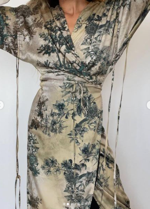 Платье кимоно, стильное длинное новое от zara