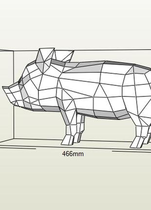 Paperkhan сборная модель фигура пазл фигура кабан свинья поросенок паперкрафт...