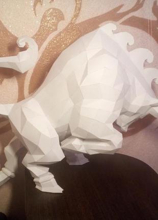 Paperkhan конструктор із картону бик тілець сторож оригамі papercraft 3d фігура розвивальний набір антистрес