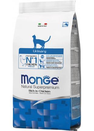 Сухой корм для кошек monge cat urinary со вкусом лосося и риса 400 г (8009470011907)