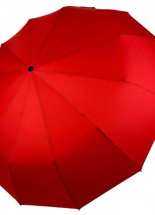 Жіноча автоматична парасолька 12 спиць toprain червона