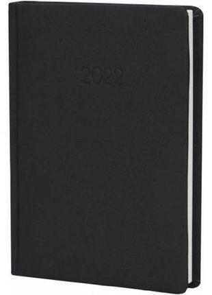 Ежедневник датированный 2022 economix, а6, чёрный, твёрдая обложка, кишеньковий, vivella (e21883)