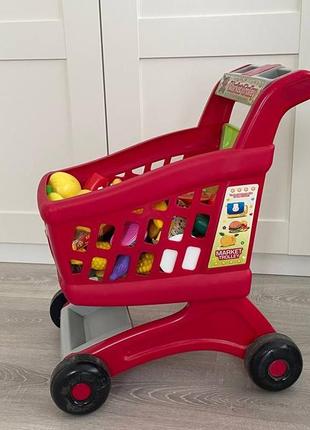 Детский колясок для супермаркета полная продуктов