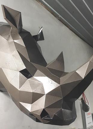 Paperkhan збірна модель фігура пазл 3d фігура носорога паперкрафт papercraft подарунковий набір сувернір іграшка