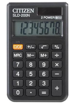 Калькулятор citizen, 8 разрядный, карманий, (sld-200nr)