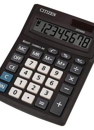 Калькулятор citizen, 8 разрядный, настольный, (cmb-801 bk)