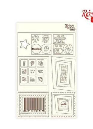 Чипборд, 12,6*20 см., картон, рамки та піктограми, (94232058)