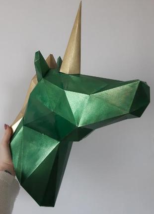 Paperkhan збірна модель фігура пазл 3d фігура коня єдиноріг паперкрафт papercraft подарунковий набір суверн іграшка
