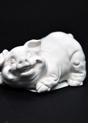 Фігурка статуетка, 6,5 см, свинка, гіпсова, (s01028-01)